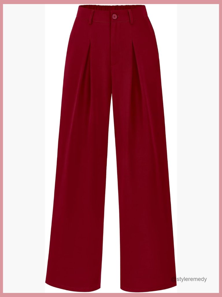 High Waist Palazzo Pants, Wide Leg Trousers, Casual Work Office Business Suit